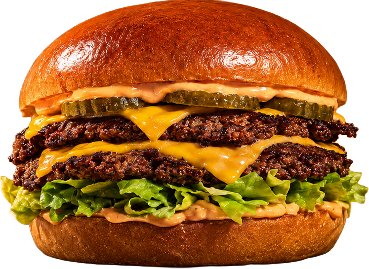Smash burger z wołowiną i cheddarem